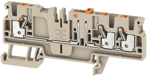 Prüftrenn-Reihenklemme 2,5 mm² dunkelbeige 