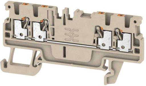 Durchgangsreihenklemme 0,5 - 1,5 mm² dunkelbeige 