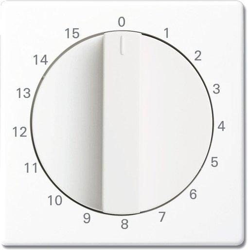 Zentralscheibe mit Drehknopf mit Aufdruck 15 min studioweiß 