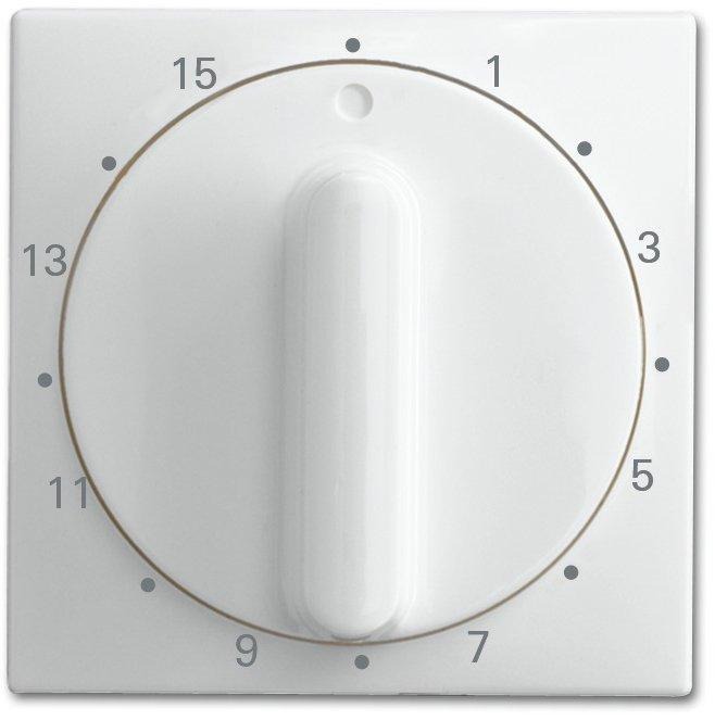 Zentralscheibe mit Drehknopf mit Aufdruck 15 min alpinweiß 