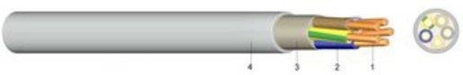 PVC Mantelleitung YM-J 5X10 RM hellgrau 200m Trommel 