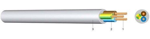 PVC Schlauchleitung mittel YMM-J 5X4 hellgrau 200m 