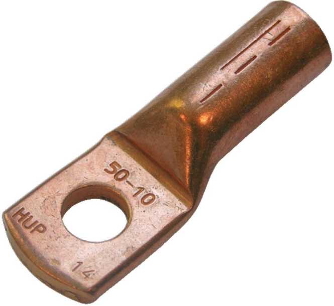 Presskabelschuh blank 10 mm² M8 DIN 46235 Bundform 