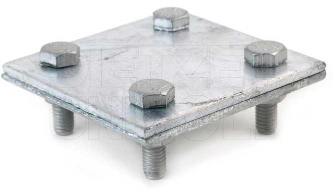 Kreuzklemme fl/fl 30x30mm M6x20 fv 