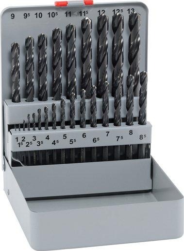 HSS Spiralbohrersätze in Metallkassetten KM25 Ø 1 - 13 mm 