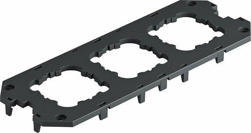 Abdeckplatte für UT4 3 Tragring-Geräte 28x76x13 PA graphitschwarz 9011 