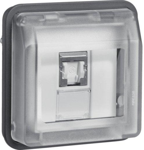 UAE Steckdosen-Einsatz 8-polig Kat. 6 W.1 grau 