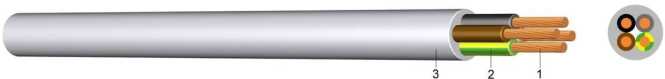 PVC Schlauchleitung leicht YML-J 3x0,75 braun 100m Bund 