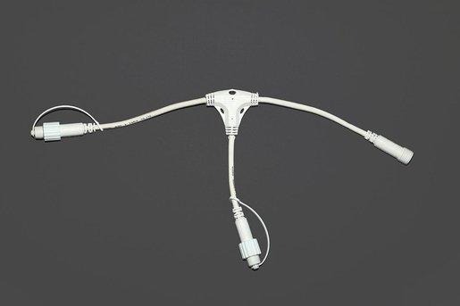 QuickFix Divider 2 T-Verbinder weißes Kabel 