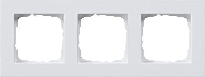 3-fach Abdeckrahmen flach für E2 reinweiß 