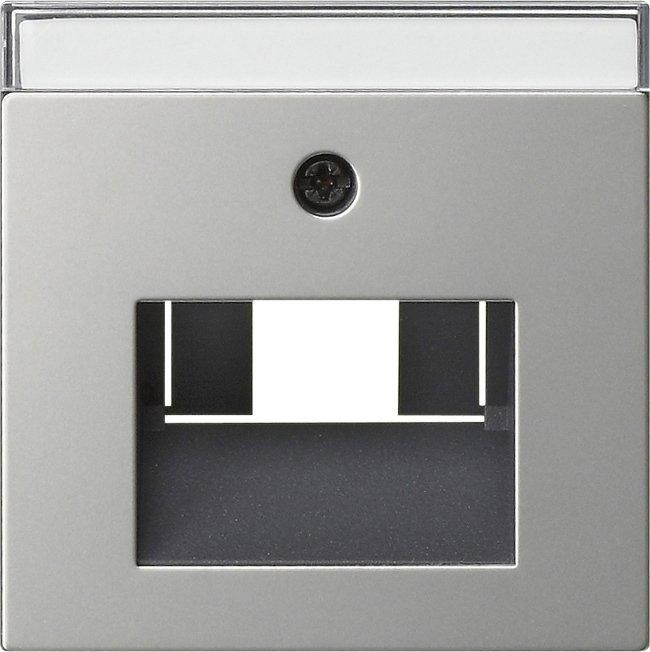 Abdeckung Beschriftungsfeld UAE/IAE + Netzwerk System 55 Edelstahl 