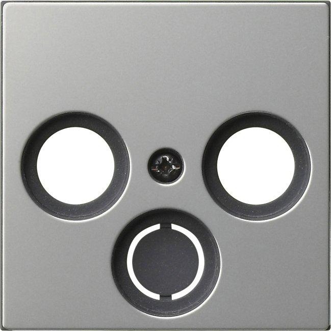 Abdeckung Koaxial-Antennensteckdose System 55 Edelstahl 