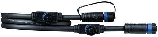 Plug+Shine Connector IP68 1m 1 in-3 out 2x1,5mm² Schwarz Kunststoff 