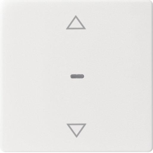 Abdeckung für Tastsensor-Modul 1fach mit Pfeil-Symbol Q.x polarweiß samt 