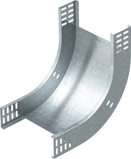 Bogen 90° vertikal steigend Stahl tauchfeuerverzinkt 60 x 300 mm 