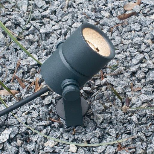 HARK AC-LED Aufbaustrahler 4W 3000K 40° IP65 anthrazit, inkl. Erdspieß 
