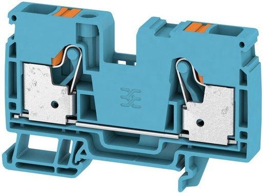 Durchgangs-Reihenklemme PUSH IN 10 mm² 1000 V 57 A blau 