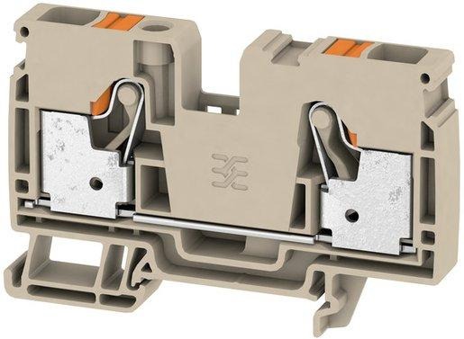 Durchgangs-Reihenklemme PUSH IN 10 mm² 1000 V 57 A dunkelbeige 
