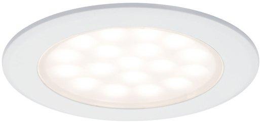 Möbel Einbauleuchte Set rund LED 2x2,5W 6VA 3000K Weiß matt/Alu 