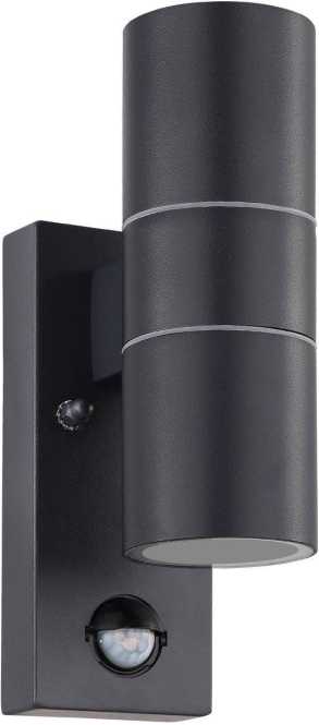Wandleuchte LED mit Sensor RIGA 5 2xGU10 2x3W IP44 anthrazit 