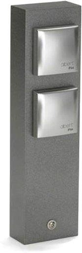 Steckdosensäule 2-fach Aluminium IP44 