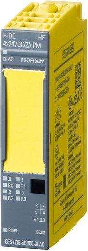 SIMATIC DP Elektronikmodul für ET 200SP F-DQ 4x 24V DC / 2A 15mm Baubr. bis PL E 