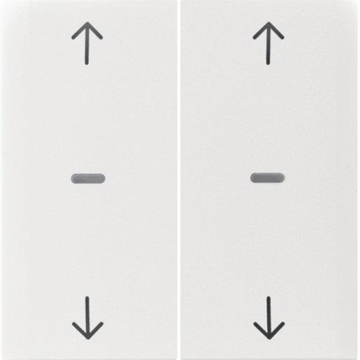 Abdeckung Tastsensor.-M. 2-fach Pfeil S.1/B.x polarweiß glänzend 