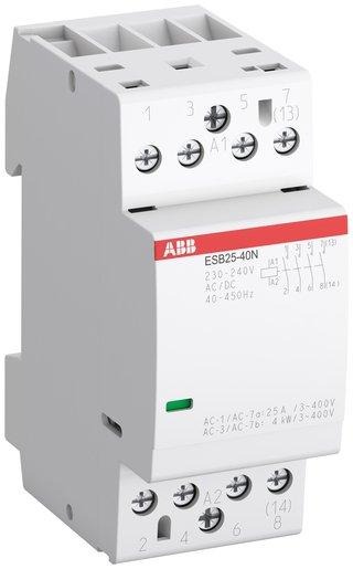 ESB Installationsschütz brummfrei für 230-240 V AC/DC 25 A - 4 Schließer 