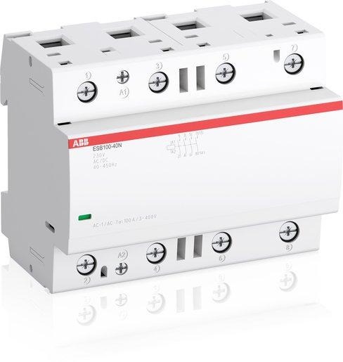 ESB Installationsschütz brummfrei für 230 V AC/DC 100 A - 4 Schließer 