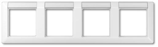 Rahmen 4fach Schriftfelder 13 x 55,5 mm (BB 20.1) für waagerechte Komb 