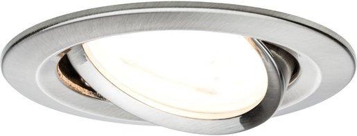Einbauleuchte Nova rund schwenkbar 1x6,5W GU10-LED 2700K Eisen geb/Alu 