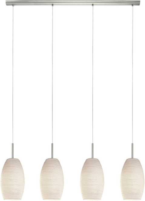 Hängeleuchte BATISTA 3 E27 4x40W nickel-matt/weiß 