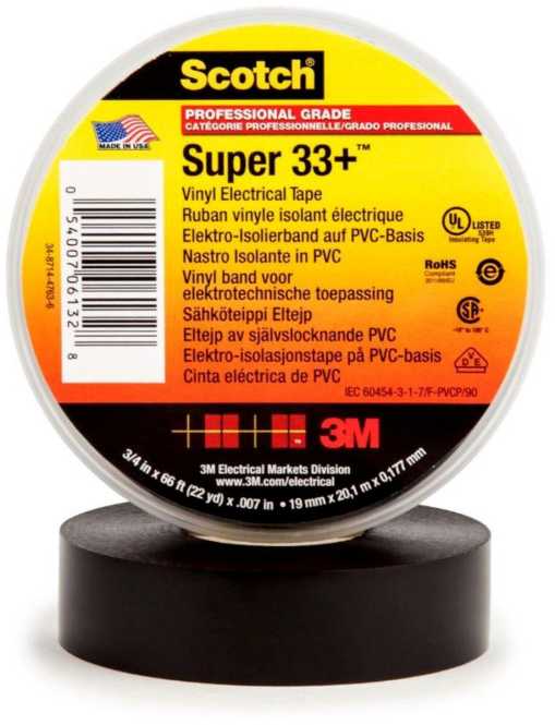 Elektro-Isolierband Scotch Super 33+ 50mm x 33m schwarz 