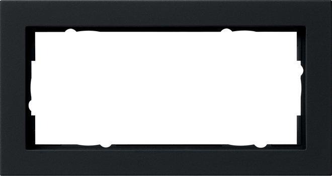 Abdeckrahmen 2-fach o.M. E2 schwarz matt 