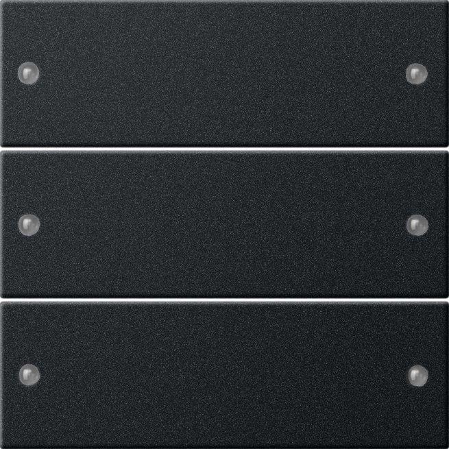 Wippenset 3-fach System 55 schwarz matt lack. 