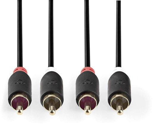 Audio Kabel Stereo 2x Cinch-Stecker - 2x Cinch-Stecker 1,0 m 