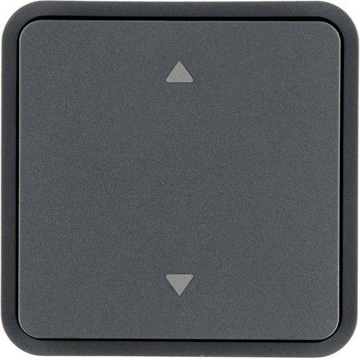 Wippe 1fach für W.1 Taster-BA Bedruckung 2 Pfeile oben/unten grau 