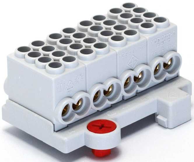 Hauptleiteranschlussklemme fingersicher 4-polig 