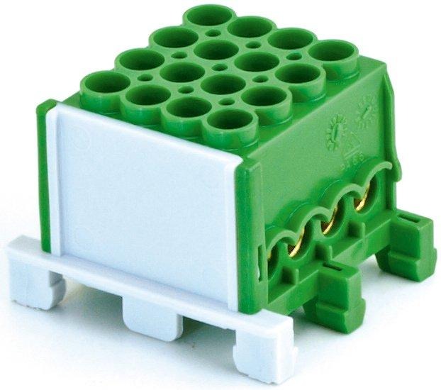 Hauptleiteranschlussklemme 1-pol. 4x 35mm² + 4x 25mm² berührungssicher grün 