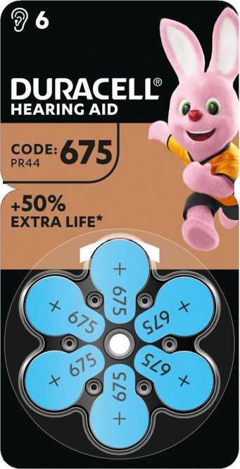 Hörgerätebatterie Hearing Aid EasyTab DA675 PR44 6 Stk 