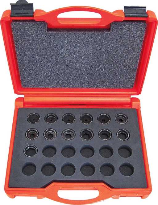 Presseinsatzset 6-300 mm² für DIN-Serie im Kunststoffkoffer 14-teilig 