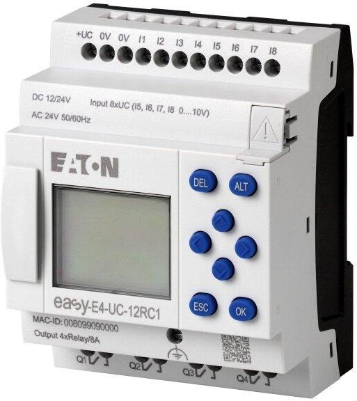 Steuerrelais easyE4 Basisgerät mit Display (erweiterbar Ethernet) 12/24 V DC 8DE 