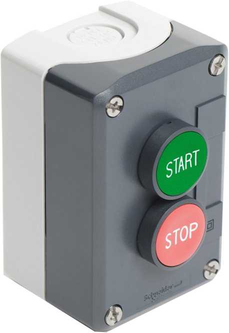 Aufbaugehäuse mit 2 Drucktaster XAL-D215 START-STOP 