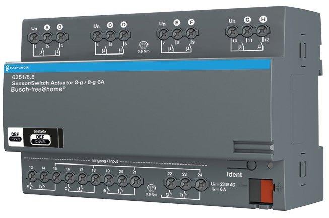 Sensor/Schaltaktor 8/8-fach Busch-free@home REG-Aktoren 