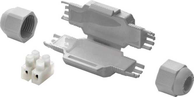 BARNEY Mikroverbindungsmuffe für Kabel bis 2x2,5mm² inkl. Schraubklemme IP68 