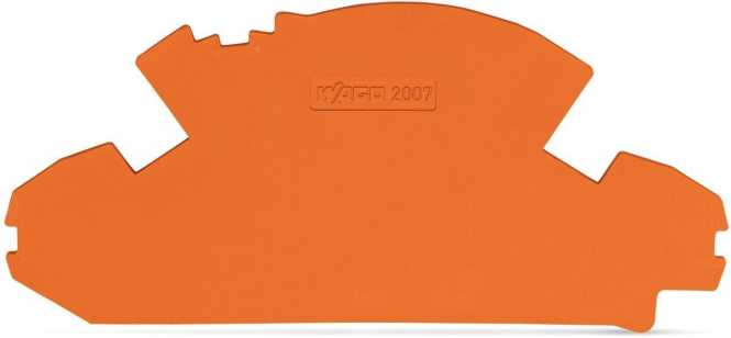 Abschluss- und Trennplatte 1,5 mm ohne Plombiermöglichkeit orange 