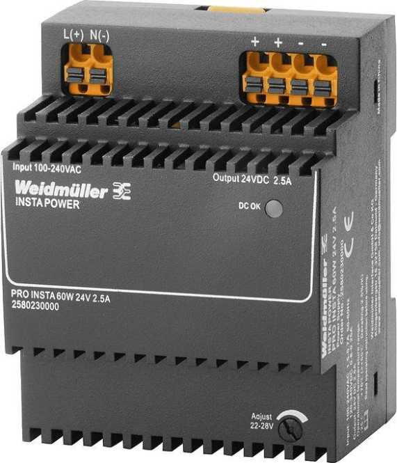 PRO INSTA 60W 24V 2,5A Hutschienen-Netzteil 