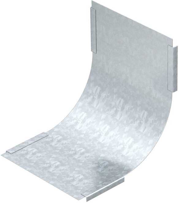 Deckel für Vertikalbogen 90° steigend B100mm St bandverzinkt Zink/Aluminium 