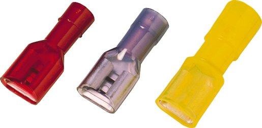 VollIsolierte Flachsteckhülse 1,5-2,5mm² 4,8 x 0,8 blau Messing 