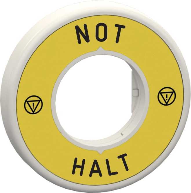 Beleuchtbares Schild für Not-Aus/Not-Halt 1 LED rot 230V NOT-HALT 